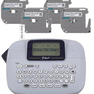 New in Box Brother PT-M95 P-Touch Monochrome Label Maker  + 4 Label Tapes